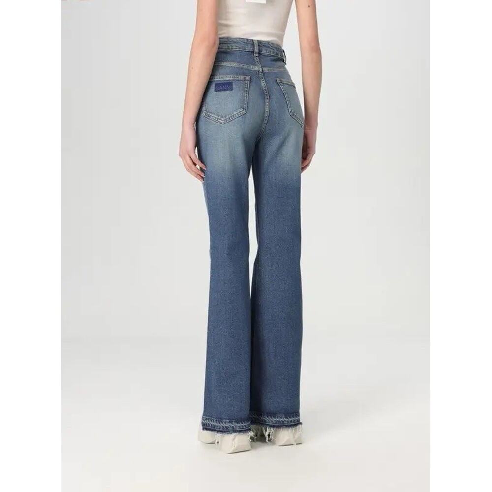 Ganni ganni Stretch Future Goddi Flare Jeans in Mid Blue Vintage Size 24 NWOT - Picture 3 of 9